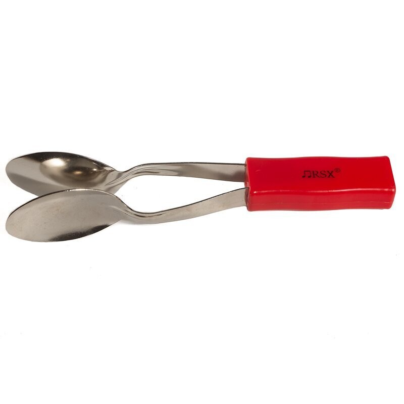 Koda 8&quot; (20cm) Metal Spoons, Plastic Red Handle