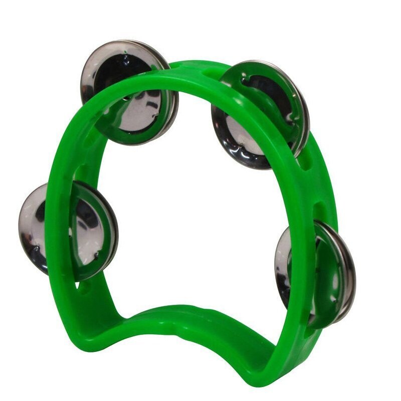Koda 4&quot; (10cm) Mini Tambourine 4 Jingles, Green