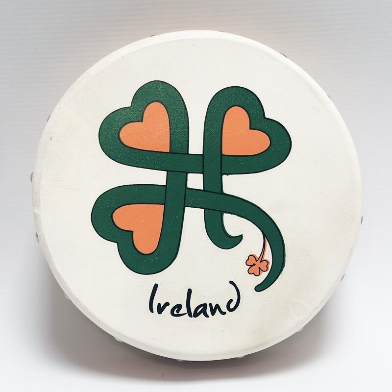 Koda Irish Bodhran 8&quot; with Beater Solid Wooden Frame &amp; Crossbar, SHAMROCK IRELAND
