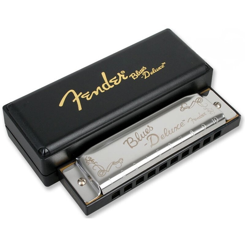 Fender E Harmonica, Blues Deluxe Diatonic 10-hole Harmonica with Case