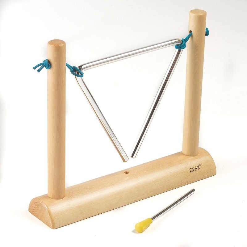 Koda Triangle on Wooden Stand with Beater, 6&quot; (15cm)