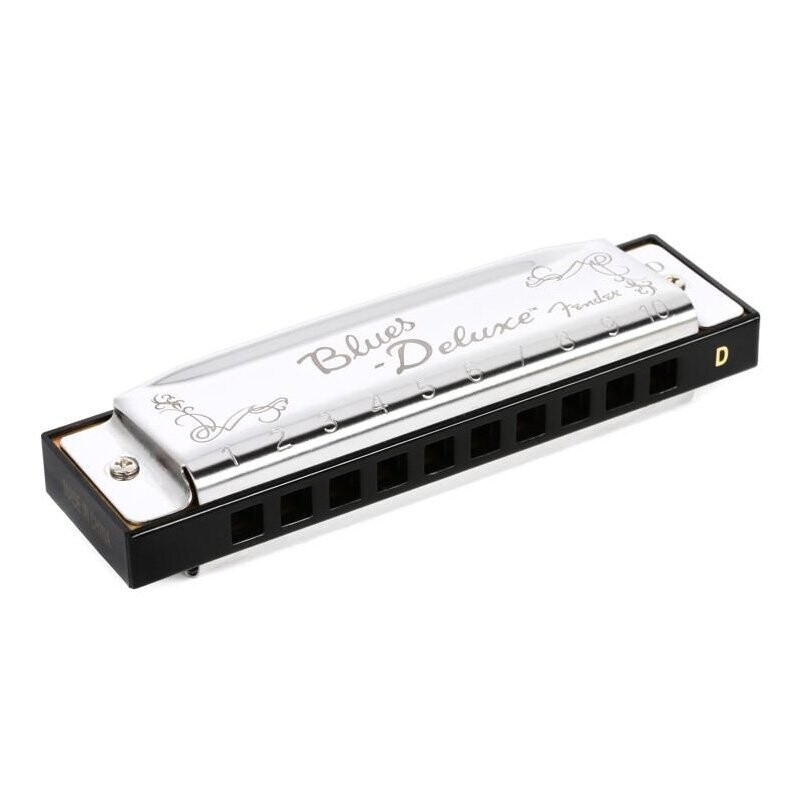 Fender D Harmonica, Blues Deluxe Diatonic 10-hole Harmonica with Case