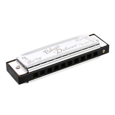 Fender D Harmonica, Blues Deluxe Diatonic 10-hole Harmonica with Case