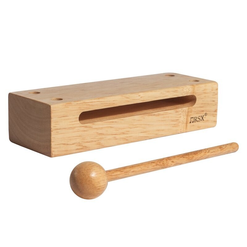Koda 2.5x7&quot; (6x17cm) Wood Block Oak with Beater, for Irish Drums