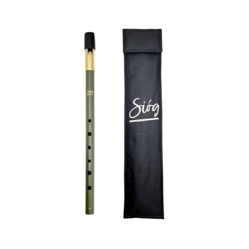 Siog Eb Tuneable Brass Body Irish Whistle with Padded Pouch