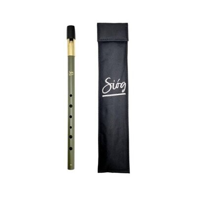 Siog Eb Tuneable Brass Body Irish Whistle with Padded Pouch