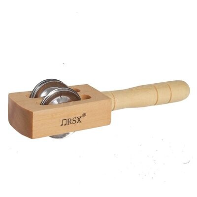 Koda 6&quot; (15cm) Wooden Jingle Stick with 2 Sets of Jingles