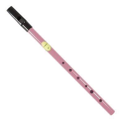 Whistle Feadog Pink D Irish Tin Whistle, Black Top