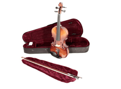 Koda 1/4 Size Traditional Violin with Case, Bow and Rosin, Natural