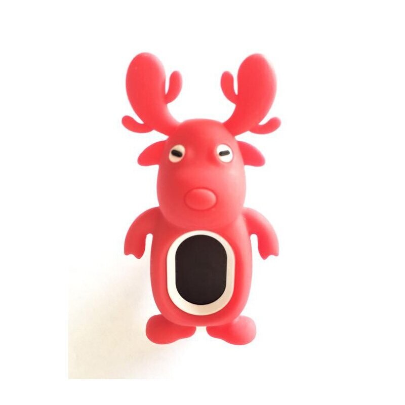 Cartoon Reindeer Clip-On Chromatic, Bass, Guitar, Violin, Ukulele Tuner - RED