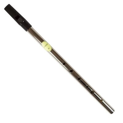 Tin Whistle Feadog Nickel D Whistle, Black Top