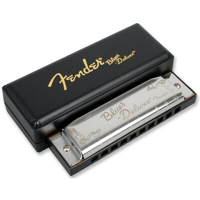 Fender F Harmonica, Blues Deluxe Diatonic 10-hole Harmonica with Case
