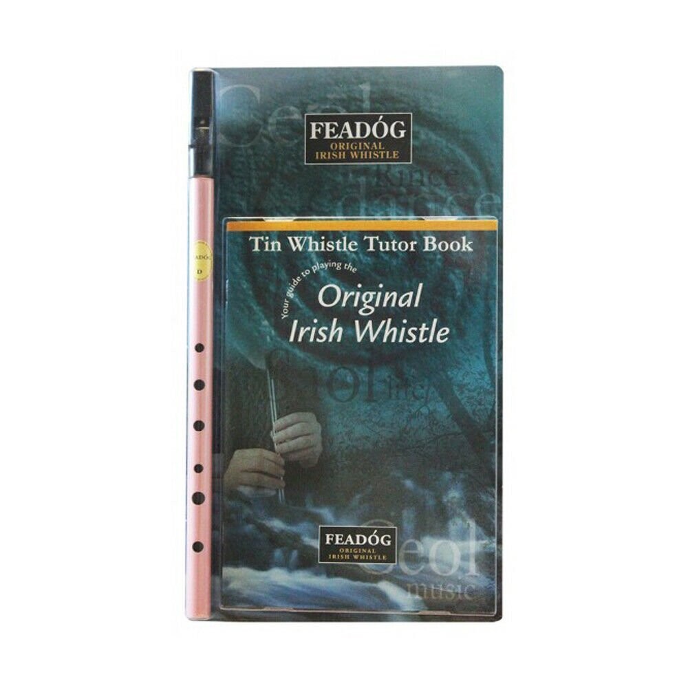 Tin Whistle Feadog Pink D Irish Whistle - DOUBLE PACK