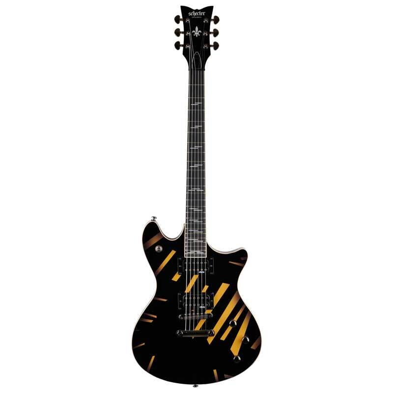 Schecter Tempester Electric Guitar, Limited Edition, Black/Yellow