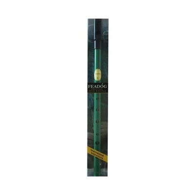 Tin Whistle Feadog Green D Whistle, Black Top - PRESENTATION PACK