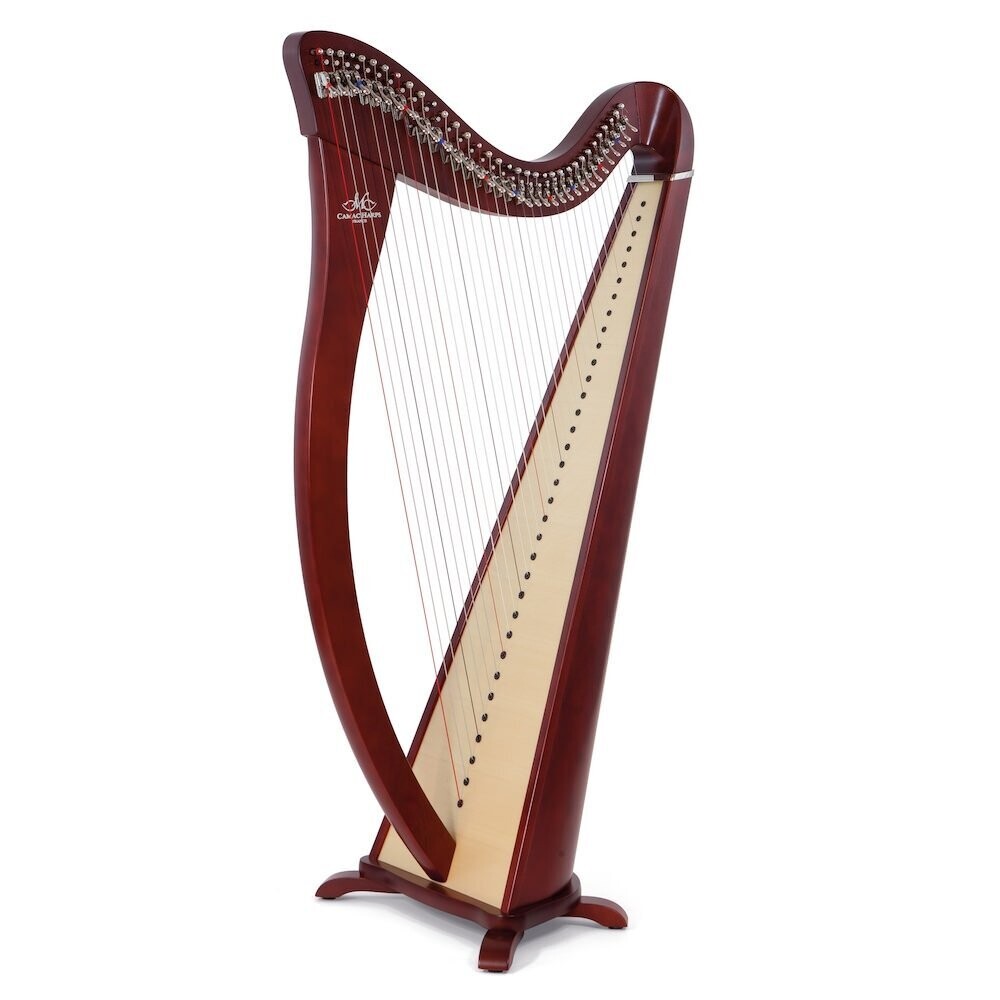Camac Hermine 34 String Harp, Mahogany Finish