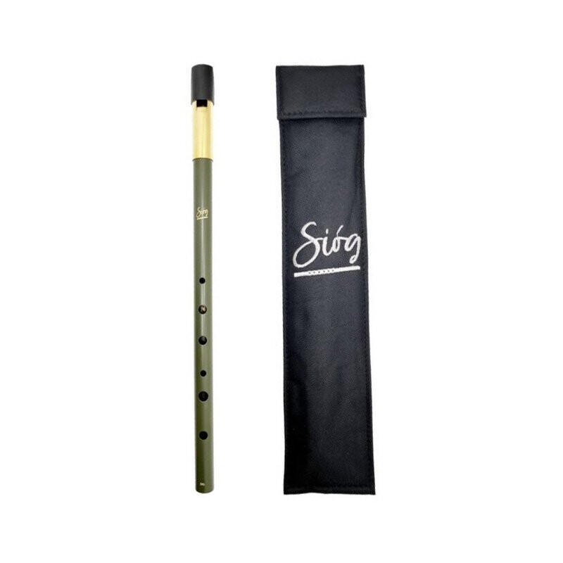 Siog Bb Tuneable Brass Body Irish Whistle with Padded Pouch