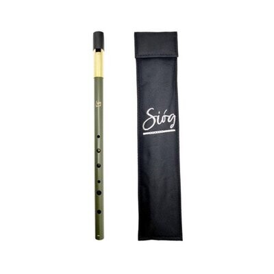 Siog Bb Tuneable Brass Body Irish Whistle with Padded Pouch
