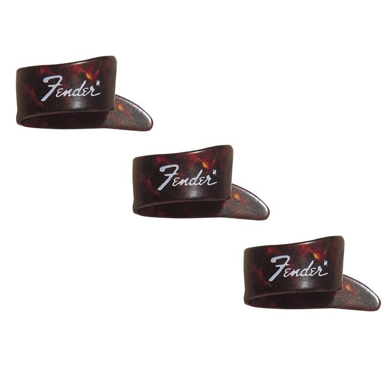 Fender Thumb Picks, Classic Tortoiseshell Colour, Pack of 3