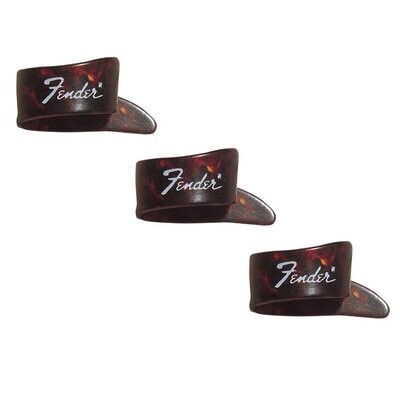 Fender Thumb Picks, Classic Tortoiseshell Colour, Pack of 3