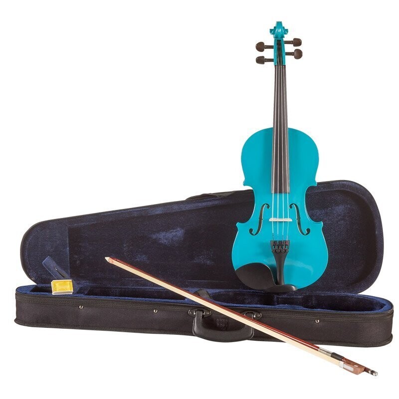 Koda Beginner Violin, 3/4 Size Fiddle, Comes with Case, Bow &amp; Rosin - BLUE