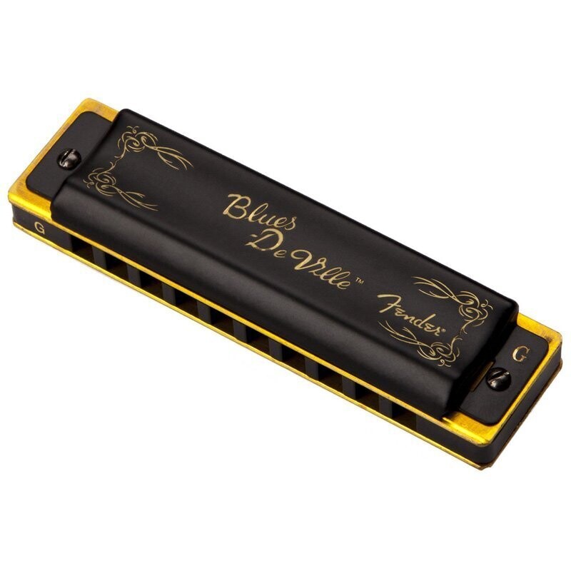 Fender G Harmonica, Blues DeVille Diatonic 10-hole Harmonica with Case