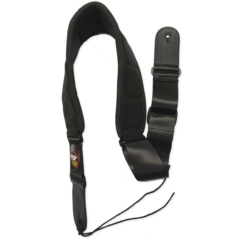 RockYou 3.7&quot; Lightweight Waterproof Adjustable Guitar Strap, BLACK