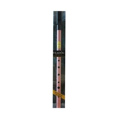 Tin Whistle Feadog Pink D Whistle, Black Top - PRESENTATION PACK