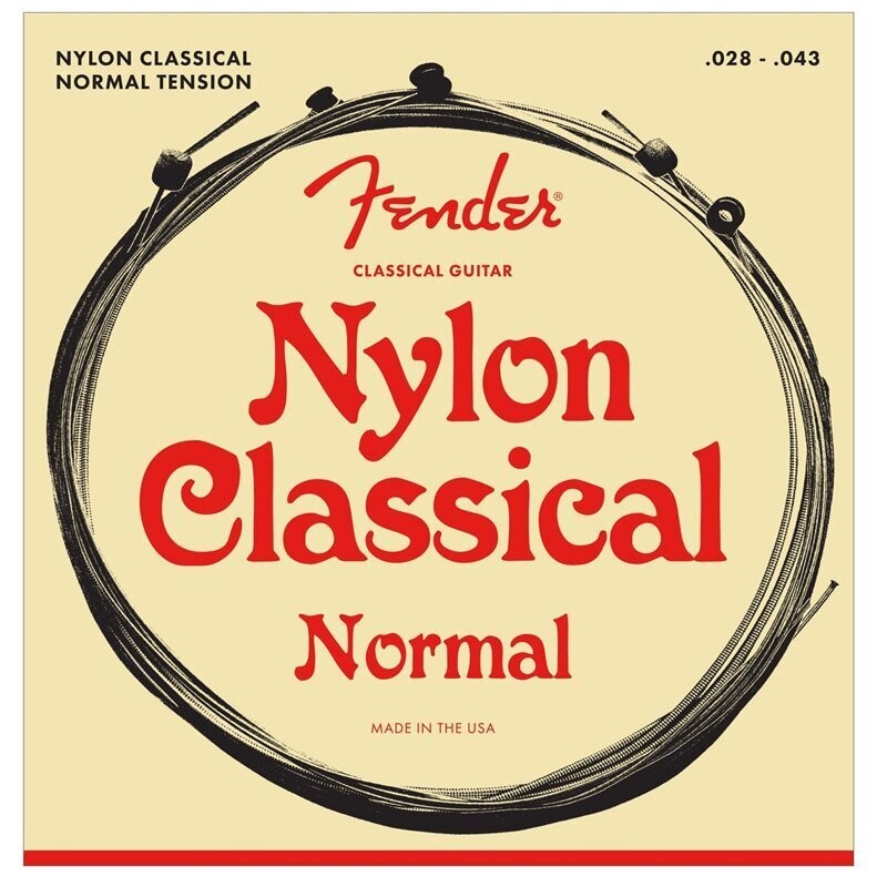 Fender Classical Guitar Strings, Nylon, Ball End, .028-.043 Gauges