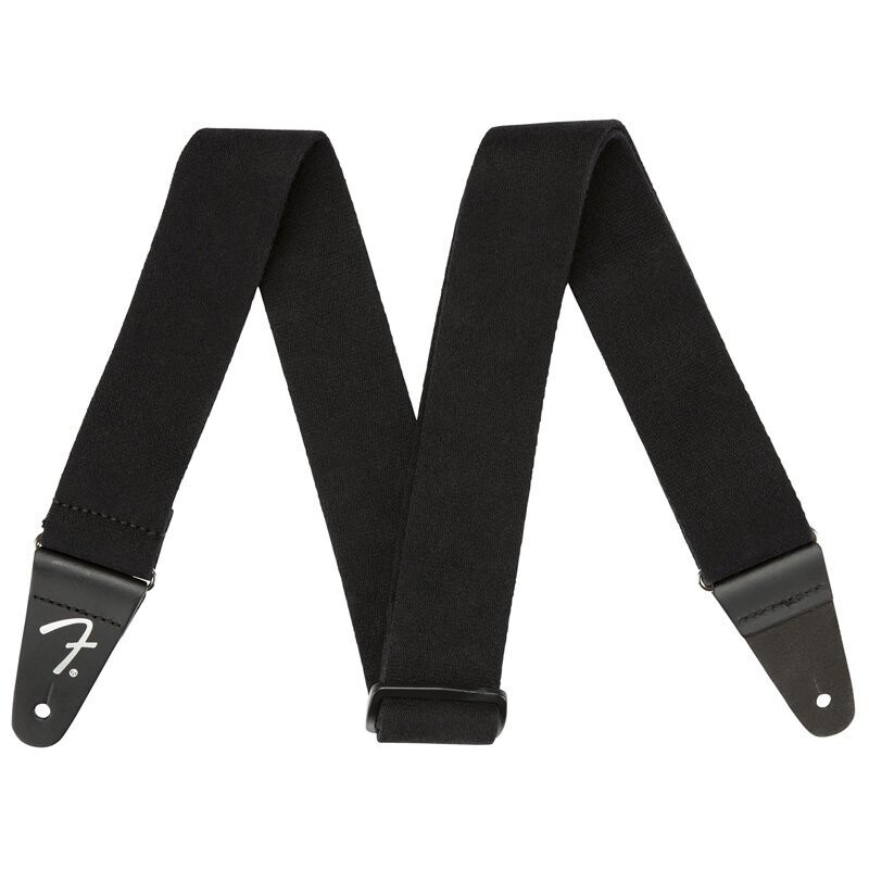 Fender Guitar Strap, SuperSoft Strap, Black Spun Polyester, 2” Wide