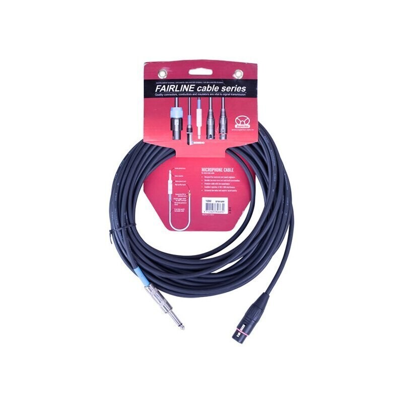 Superlux SFM10FP Cable, 10m Unbalanced Signal Lead, XLR(M) - 6.35mm Mono Jack