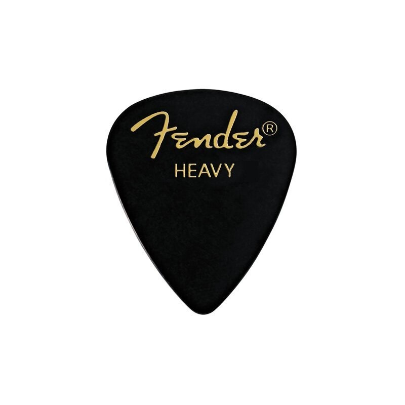 Fender Plectrums, Celluloid Heavy Picks, Black, 351 Shape, Pack of 144