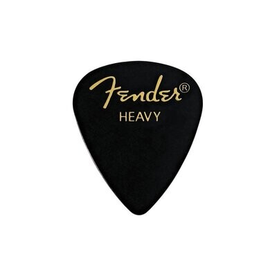 Fender Plectrums, Celluloid Heavy Picks, Black, 351 Shape, Pack of 144