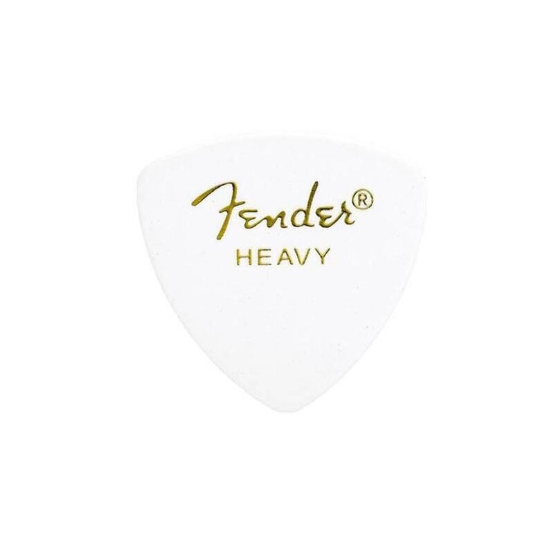 Fender Plectrums, Celluloid Heavy Picks, White, 346 Shape, Pack of 72