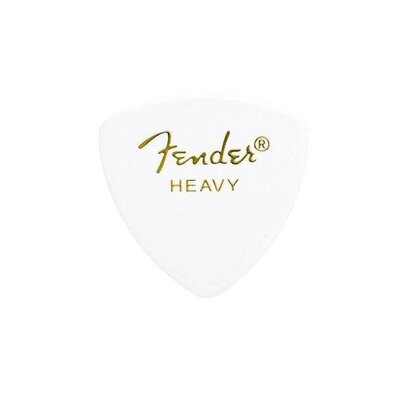 Fender Plectrums, Celluloid Heavy Picks, White, 346 Shape, Pack of 72