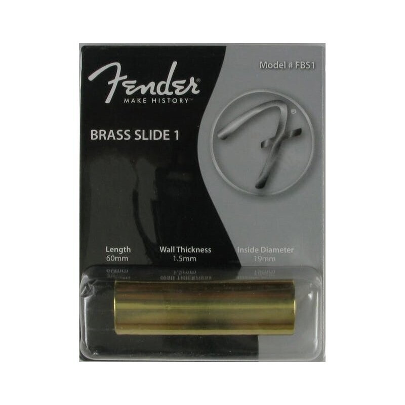 Fender Guitar Slide, 1.5mm Brass Slide for Acoustic &amp; Electric Guitars