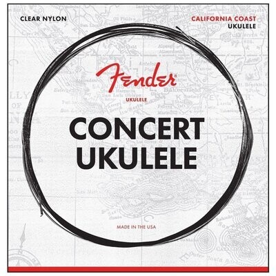 Fender Concert Ukulele Strings, Clear Nylon, .028, .0322, .0403, .028  Gauges