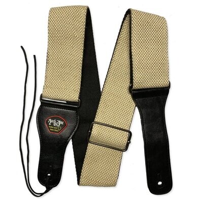 RockYou 2.5&quot; Tweed Adjustable Guitar Strap, Pick Holder, CREAM