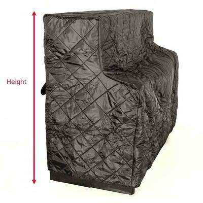 Steinhoven Upright Piano Padded Cover, Fits Uprights 110cm-117cm, Black