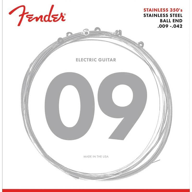 Fender Stainless Steel 350&#39;s Electric Guitar Strings .009-.042