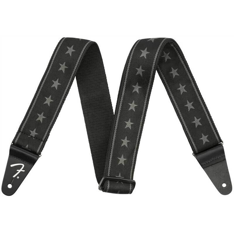 Fender 2&quot; Adjustable Nylon Guitar Strap, Reinforced Leather Ends, STARS &amp; STRIPES