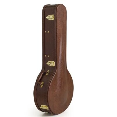 Koda 19 Fret Banjo Arch Top Wooden Case, 7mm black plush interior, BROWN