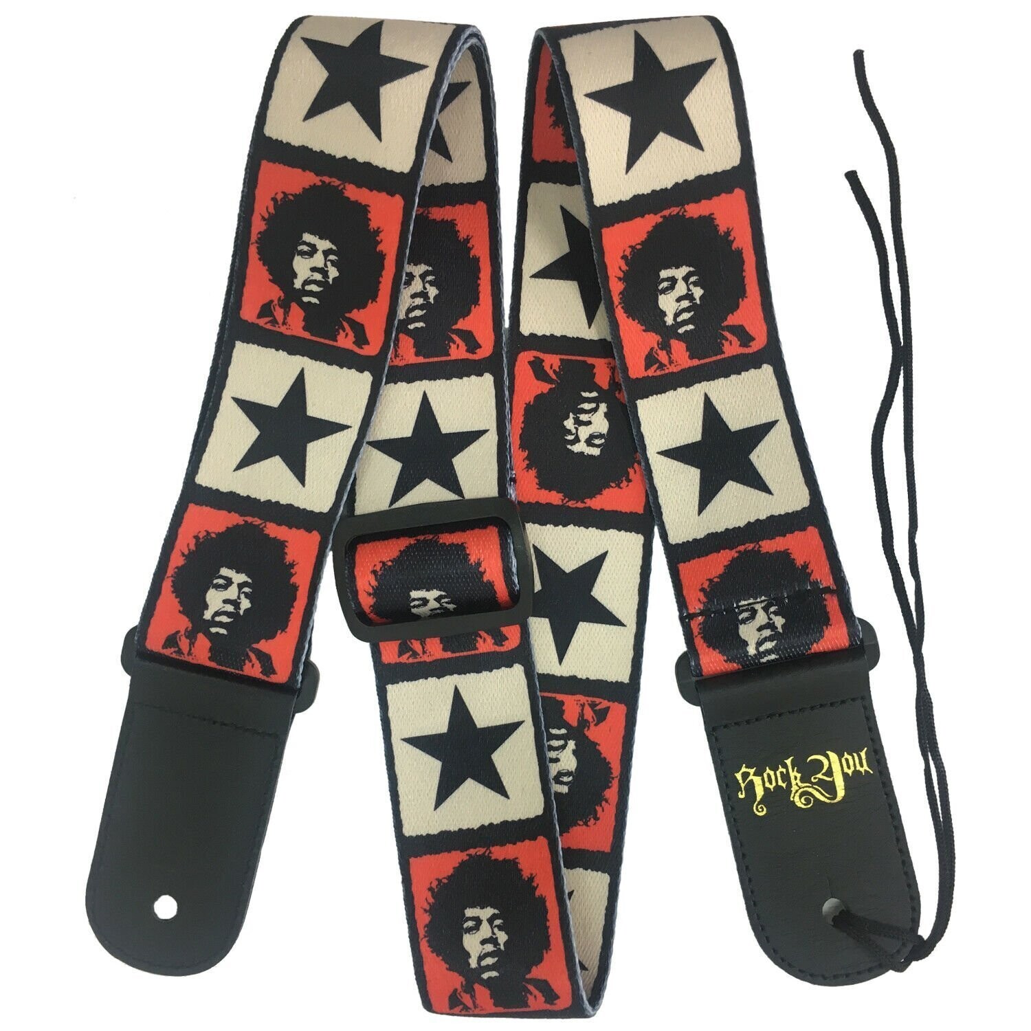 Guitar Strap RockYou S00811 Leatherette Ends - J. HENDRIX
