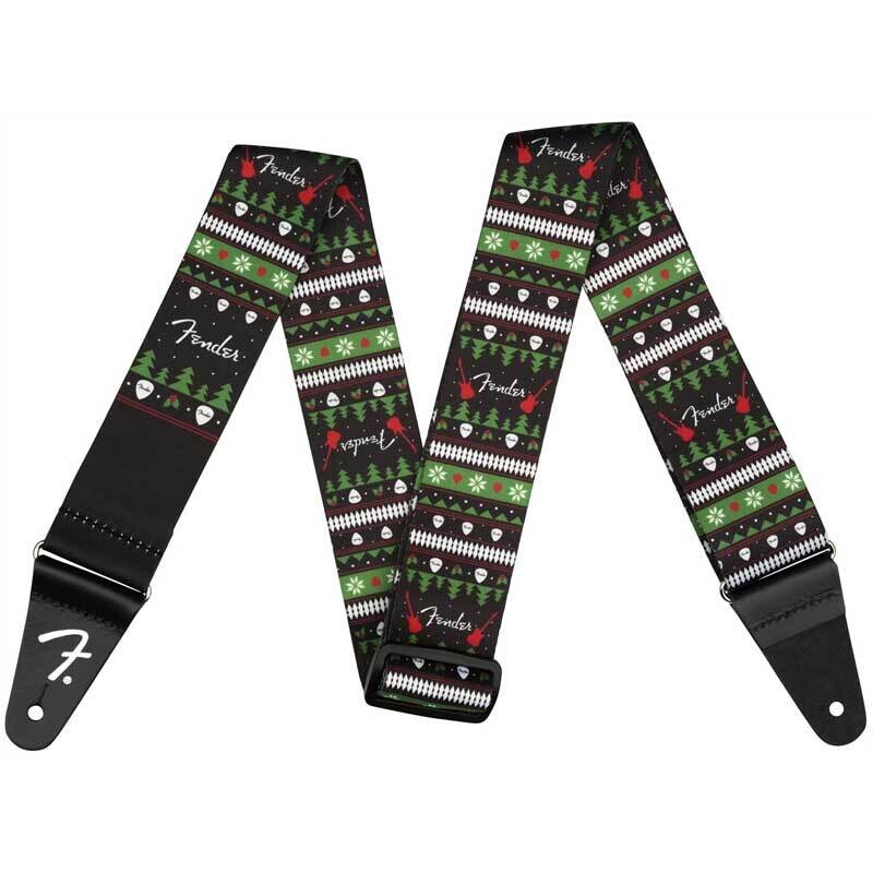 Fender Guitar Strap, 2” Wide Ugly Christmas Sweater Nylon Strap, LIMITED EDITION