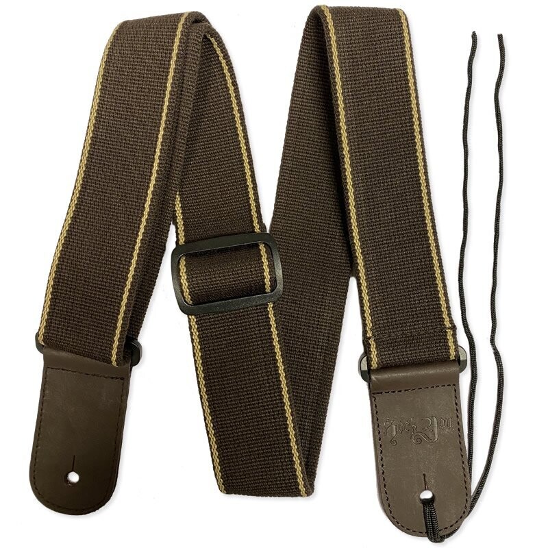 RockYou 2&quot; Cotton Adjustable Guitar Strap, BROWN TWEED