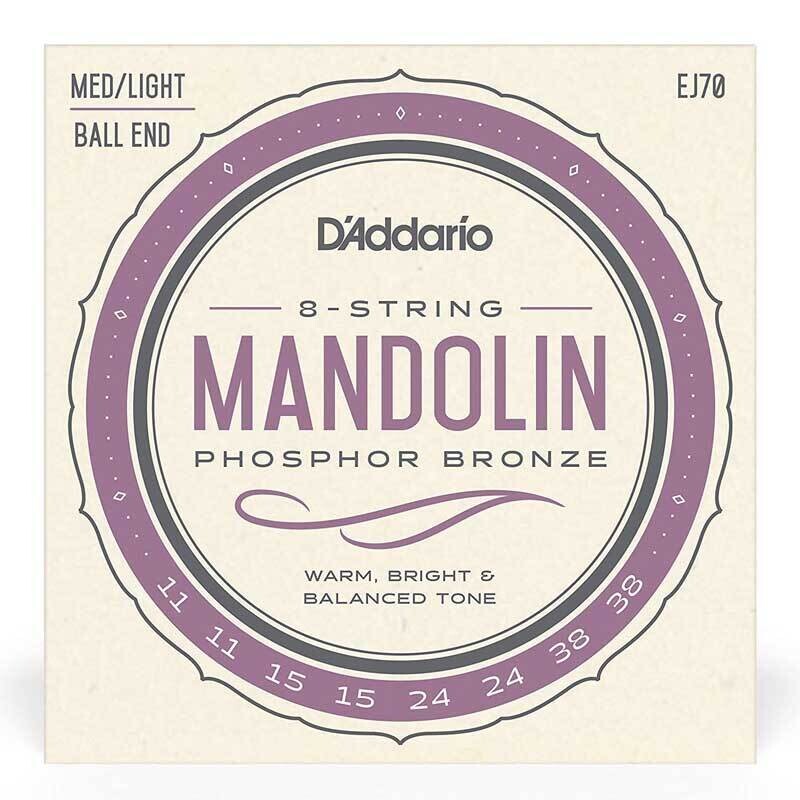 D&#39;Addario EJ70 Mandolin Medium Light Gauge, Phosphor Bronze String Set