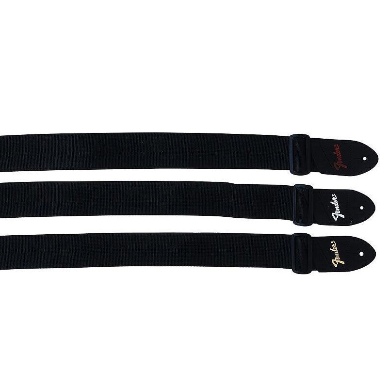 Fender Guitar Strap, 2&quot; Polyester Straps with Leather Ends, Gold Fender Logo