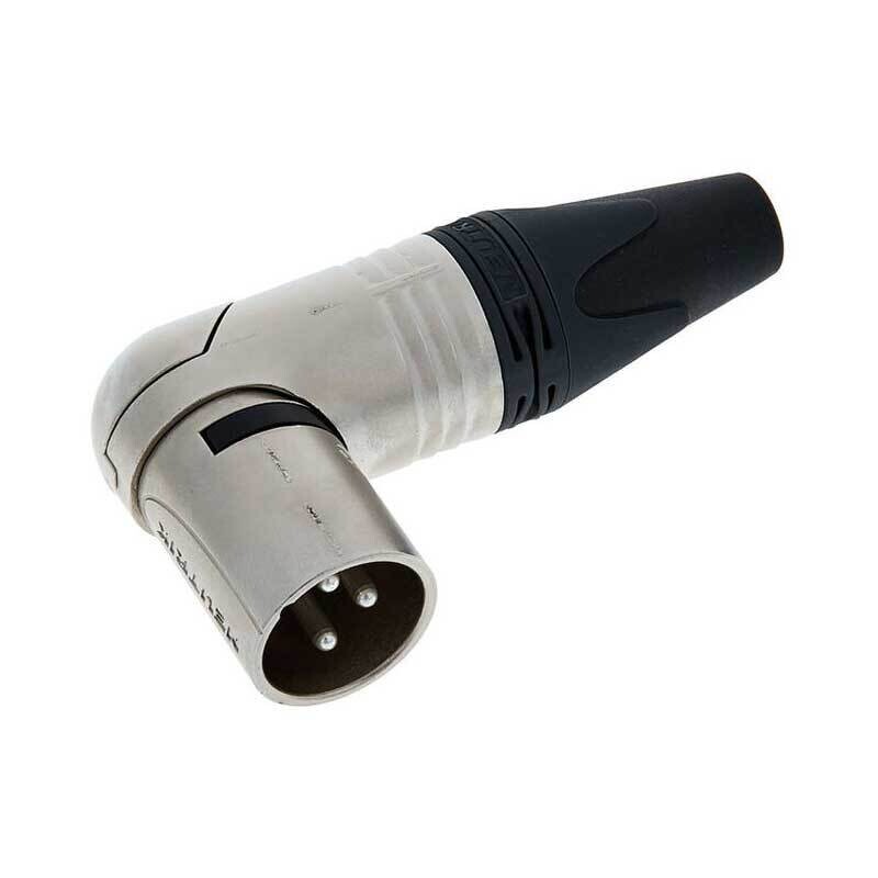 Neutrik NC3MRX 3-pole Male, Right Angle XLR Cable Connector