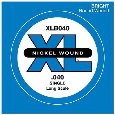 D&#39;Addario XLB040 XL Nickel Wound .040 SINGLE Bass Guitar String