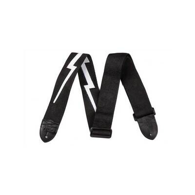Fender Guitar Strap, 2&quot; Nylon Lightning Bolt Strap, Reinforced Leather Ends